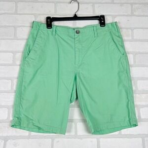 Express Mens Mint Green Chino Shorts Casual Flat Front Pastel Summer 34